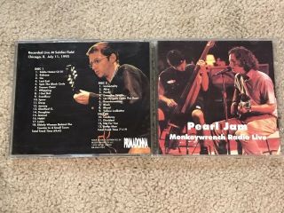 Pearl Jam Cd Rare Live Vintage Chicago 1995 Monkey Wrench Radio Htf