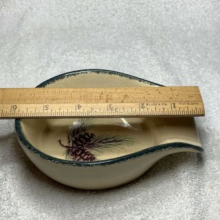 Large Vintage Home & Garden Party Stoneware Spoon Rest/Holder Pine Cone 4