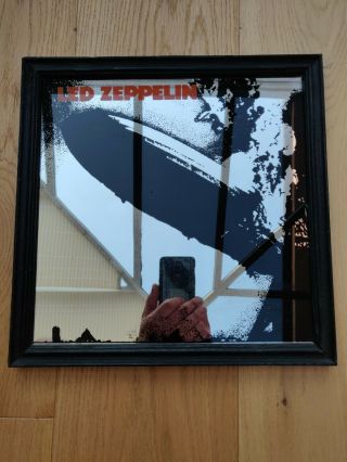Vintage Led Zeppelin Framed Mirror Retro