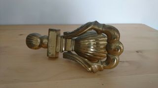 Vintage Solid Brass Door Knocker 18cms With Fixings Shell Design Old Antique