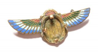Vintage Or Antique Egyptian Revival Brooch Missing The Scarab