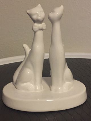 Vintage Ceramic Cats Figurine Made In Italy