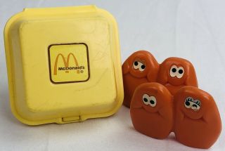 Mcdonalds 4 Piece Chicken Mcnugget 1988 Happy Meal Toy Box With Nuggets Vintage