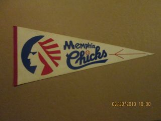 Southern League Memphis Chicks Vintage Defunct 1978 Team Logo Baseball Pennant