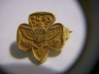 Vintage Mini 7 - Star Girl Scout Membership Pin 10k Gold Filled,  Mini Eagle
