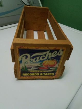 Peaches Records & Tapes : 8 - Track/cassette Wood Crate Vintage Display