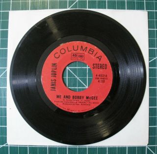 Vintage 45 Rpm Janis Joplin Me And Bobby Mcgee / Half Moon 1971