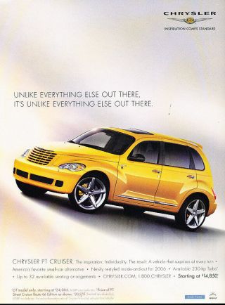 2006 Chrysler Pt Cruiser - Inspiration - Classic Vintage Advertisement Ad A18 - B