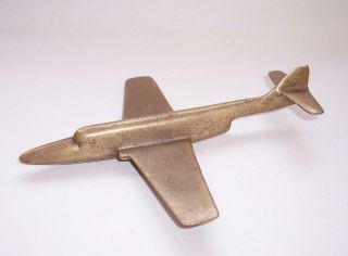 Vintage Wwii Trench Art Brass Aeroplane Model Fighter Bomber Aircraft