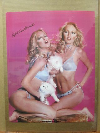 Vintage Hot Girls Double Twins Cyb & Tricia Barnett Poster 1970 