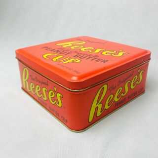 Vintage 1994 Reese ' s Peanut Butter Cup Metal Tin Container Can Reeses Hershey 3