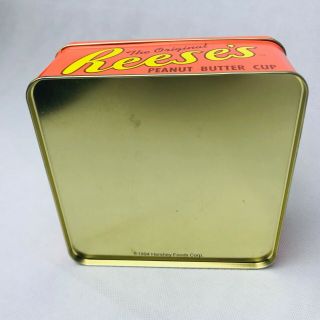 Vintage 1994 Reese ' s Peanut Butter Cup Metal Tin Container Can Reeses Hershey 5
