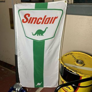 Sinclair Opalin Motor Oil Vintage Style Flag Banner Gas Pump Garage Man Cave Nos