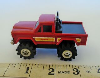 Vintage 1980s Schraper Stomper 4x4 Red Jeep Honcho Pickup Truck Rubber Tires