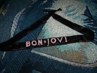 Vintage 1987 Bon Jovi Headband Scarf Wall Hanging Bandana Banner Tapestry