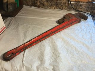 Vintage Ridge Tool Co.  Rigid Heavy Duty 24 " Pipe Wrench