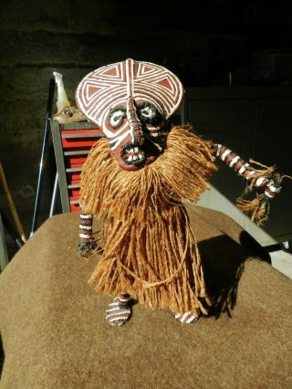 Vintage Folk Art African Tribal Voodoo Doll,  Shaman,  Medicine Man,  11 Inch Tall