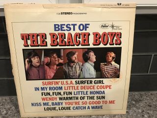 Best Of The Beach Boys Volume 1 Vol.  1 Vintage Lp Record Vinyl
