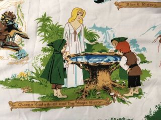 Lord Of The Rings Vintage 1970’s Flat Full Bed Sheet 4