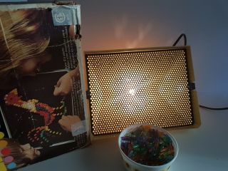 Lite Brite Hasbro 1979 With Box Pegs And Black Paper Vintage Toy
