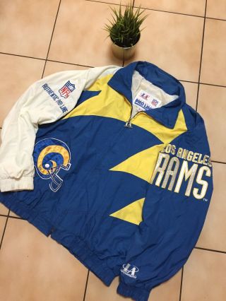 Vintage Los Angeles Rams Sharktooth Jacket Size Xl Logo Athletic
