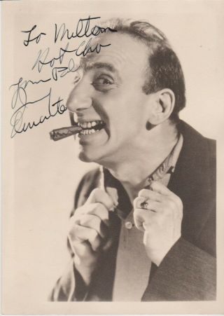 Jimmy Durante - Gt Comedy Pianist `mammy` `playing My Piano` Signed Vintage Pic