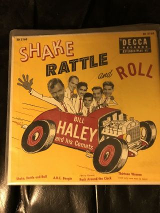 Vintage Bill Haley And His Comets Shake Rattle And Roll 45 Record