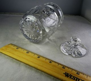 Waterford Irish Vintage Honey Jam Crystal Glass Condiment Jar with Lid Signed 3