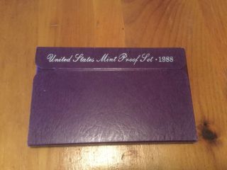 1988 United States Proof Set Coin Purple Collectors Numismatic Vintage