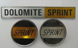 Vintage Triumph Dolomite Sprint Car Name Badges Mascot Emblem Automobilia