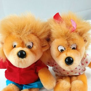 Vtg Berenstain Bears Brother Bear And Sister Bear Plush Applause 1989 Set Of 2