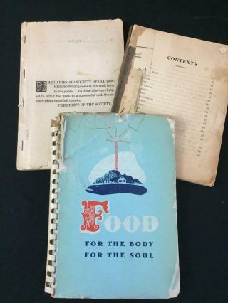 3 Vintage Cookbooks 1940s Old Goshenhoppen Food For The Soul Ads