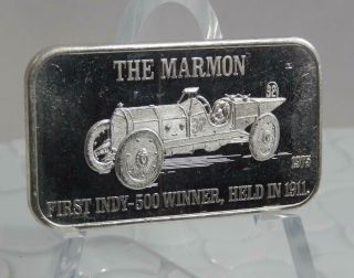 Vintage 1975 The Marmon First Indy - 500 Winner 1 Troy Oz 999 Silver Art Bar C1037