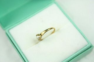 Vintage Antique 10k Gold Babies Child ' s Ring Set With A Seed Pearl UK Size D 3