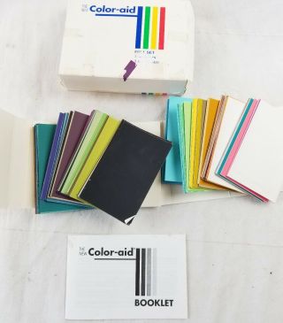 Vintage The Color - Aid Full Set Color Swatches 3x4 - 1/2 " From 1989