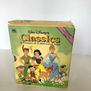Disney Vintage Classics Set Of 12 Little Golden Books 1990 Walt Disney Company