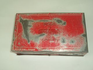 Portage vintage metal 5 cent cigar box Mild Havana Industrial Decor red black 4