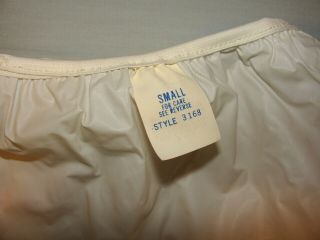 Vintage White Pink Ruffles Rubber Waterproof Baby Pants Diaper Cover Small 6