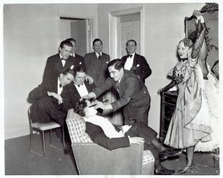 1936 Vintage Photo Ziegfeld Dancing Girl At Joe Zelli Nightclub " Royal Box " Nyc