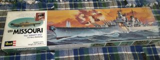 Vintage Revell Uss Missouri The " Mighty Mo " H - 301 20 " Complete
