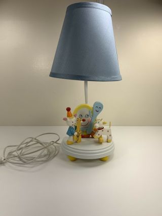 Vtg Nursery Originals Lamp Hey Diddle Diddle Cow Jumped Over Moon Nursery Rhyme