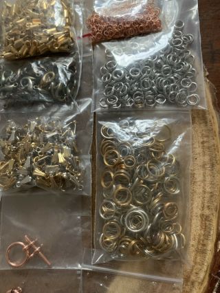 Large Jewelry Making Supplies - Vintage Pre - Owned - Junk - Parts - Mixed Metal - 3