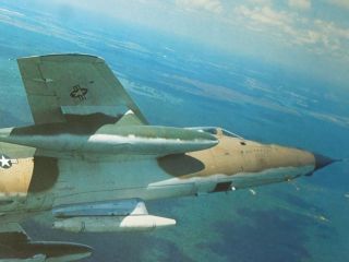 Vintage Lithograph US Air Force Photo AF Reserve F - 105 Thunderchief Ken Hackman 2