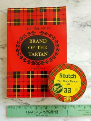 Brand Of The Tartan The 3m Story Paperback,  Vtg Scotch Vinyl Electrical Tape Tin