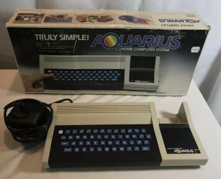 Vintage 1982 Mattel Aquarius Video Game Home Computer System W/box Parts Repair