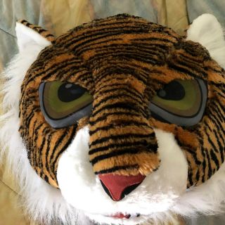Vintage Dan Dee Bengal Tiger Maskimals Big Greeter Head Mascot Plush Quality