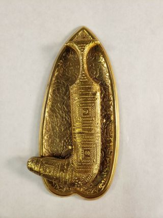 Vintage Brass Door Knocker Islamic Arabian Dagger Jambiya Hammered Brass