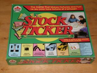 Vintage Stock Ticker Board Game 100 Complete - Canada Games