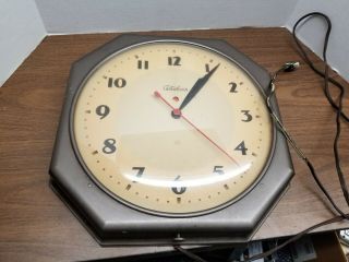 Vintage Telechron Electric Wall Clock School Commercial Industrial 1f312 - Parts