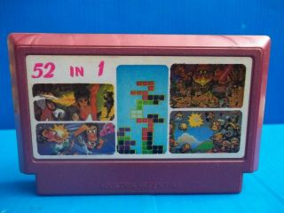 Rare Vintage Famiclone Multicart 52in 1 Bit Game Old Chips Famicom Cartridge